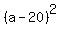 %28a-20%29%5E2