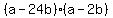 %28a-24b%29%28a-2b%29