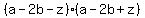 %28a-2b-z%29%28a-2b%2Bz%29