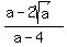 %28a-2sqrt%28a%29%29%2F%28a-4%29