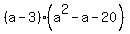 %28a-3%29%2A%28a%5E2+-+a+-+20%29