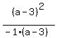 %28a-3%29%5E2%2F%28-1%2A%28a-3%29%29