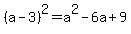 %28a-3%29%5E2+=+a%5E2-6a%2B9