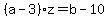%28a-3%29z=b-10