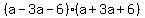 %28a-3a-6%29%28a%2B3a%2B6%29