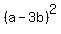 %28a-3b%29%5E2+