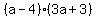 %28a-4%29%283a%2B3%29