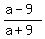 %28a-9%29%2F%28a%2B9%29