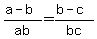 %28a-b%29%2Fab=%28b-c%29%2Fbc