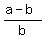%28a-b%29%2Fb