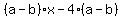 %28a-b%29x+-4%28a-b%29