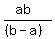 %28ab%29%2F%28%28b-a%29%29