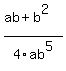%28ab+%2B+b%5E2%29%2F4ab%5E5