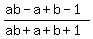 %28ab-a%2Bb-1%29%2F%28ab+%2B+a+%2B+b+%2B+1+%29