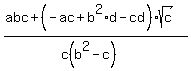 %28abc%2B%28-ac%2Bb%5E2%2Ad-cd%29%2Asqrt%28c%29%29%2F%28c%28b%5E2-c%29%29