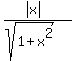 %28abs%28x%29%29%2F%28sqrt%281%2Bx%5E2%29%29