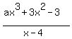 %28ax%5E3%2B3x%5E2-3%29%2F%28x-4%29