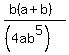 %28b%28a%2B+b%29%29%2F%28%284ab%5E5%29%29