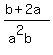 %28b%2B+2a%29%2F%28a%5E2b%29