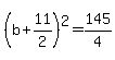 %28b%2B11%2F2%29%5E2=145%2F4