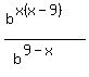 %28b%5E%28x%28x-9%29%29%29%2F%28b%5E%289-x%29%29