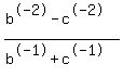 %28b%5E-2-c%5E-2%29%2F%28b%5E-1%2Bc%5E-1%29