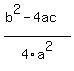 %28b%5E2+-+4ac%29%2F4a%5E2
