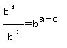 %28b%5Ea%29%2Fb%5Ec=b%5E%28a-c%29