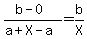 %28b-0%29%2F%28a%2BX-a%29=b%2FX