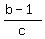 %28b-1%29%2Fc