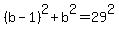 %28b-1%29%5E2+%2B+b%5E2+=+29%5E2