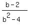 %28b-2%29%2F%28b%5E2-4%29