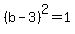 %28b-3%29%5E2=1