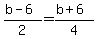 %28b-6%29%2F2=%28b%2B6%29%2F4