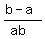 %28b-a%29%2F%28ab%29