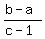 %28b-a%29%2F%28c-1%29