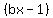 %28bx-1%29