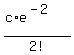 %28c%2Ae%5E%28-2%29%29%2F2%21