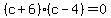 %28c%2B6%29%28c-4%29=0