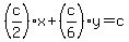 %28c%2F2%29x%2B%28c%2F6%29y=c