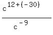 %28c%5E%2812%2B%28-30%29%29%29%2F%28c%5E%28-9%29%29
