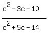 %28c%5E2-3c-10%29%2F%28c%5E2%2B5c-14%29
