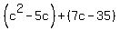 %28c%5E2-5c%29%2B%287c-35%29