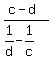%28c+-+d%29%2F%281%2Fd+-+1%2Fc%29