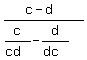 %28c+-+d%29%2F%28c%2F%28cd%29+-+d%2F%28dc%29%29