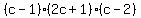 %28c-1%29%282c%2B1%29%28c-2%29
