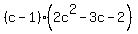 %28c-1%29%282c%5E2-3c-2%29
