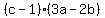 %28c-1%29%283a-2b%29