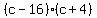 %28c-16%29%28c%2B4%29