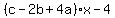 %28c-2b%2B4a%29x-+4